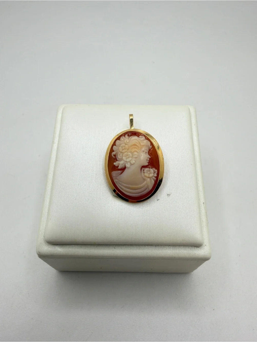 Vintage 18kt (750) Yellow‎ Gold 20x15mm Cameo Pendant/Brooch/Pin combo!
